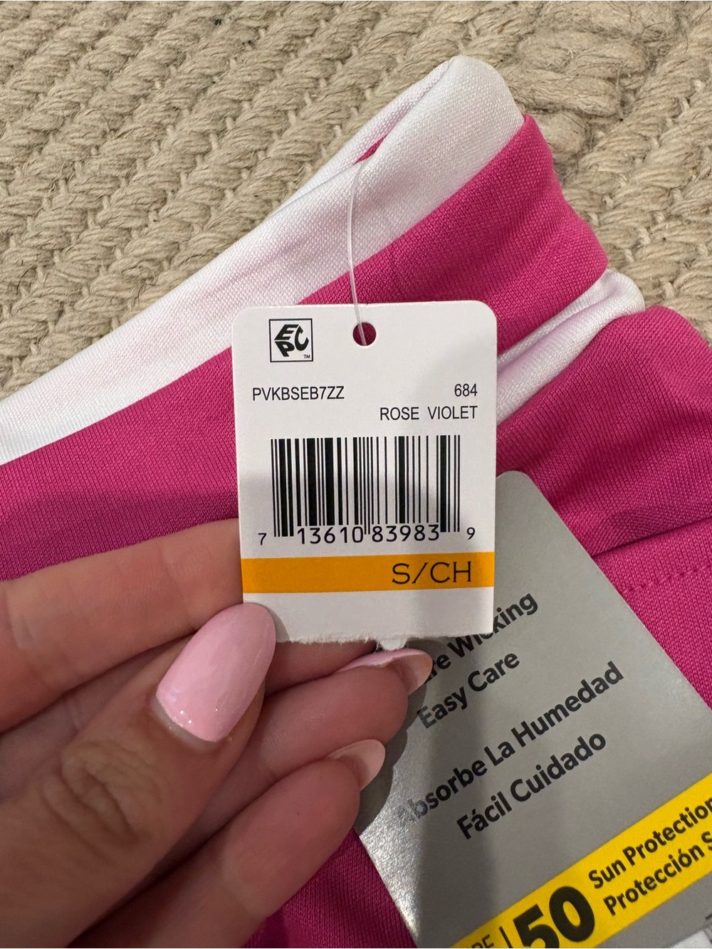 PGA Tour Hot Pink Athletic Skort with White Waistband - Picture 6 of 9